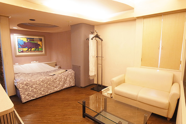 A basic love hotel room