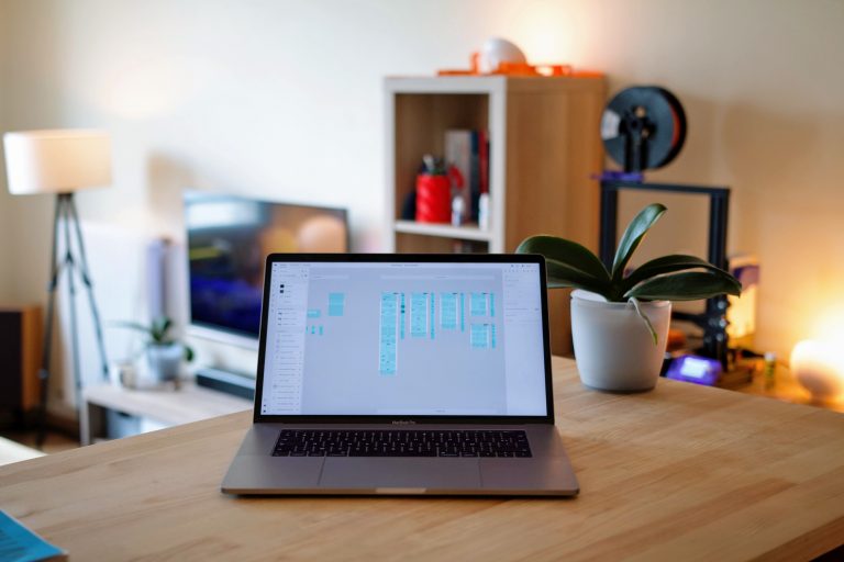 A laptop with a schedule