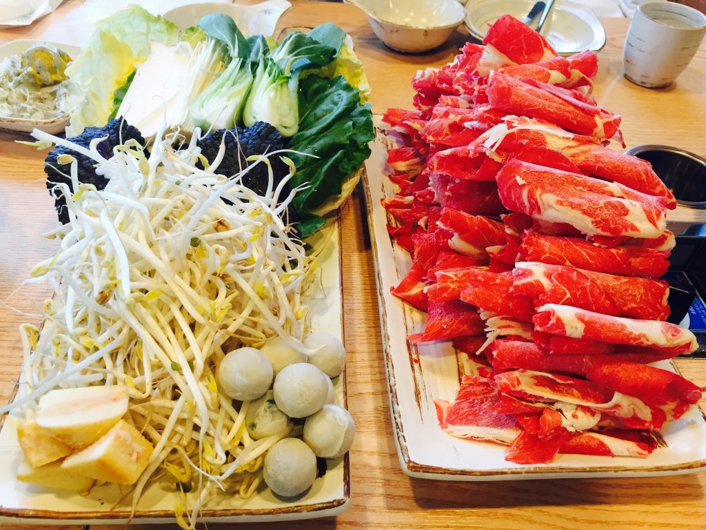 Sukiyaki ingredients 
