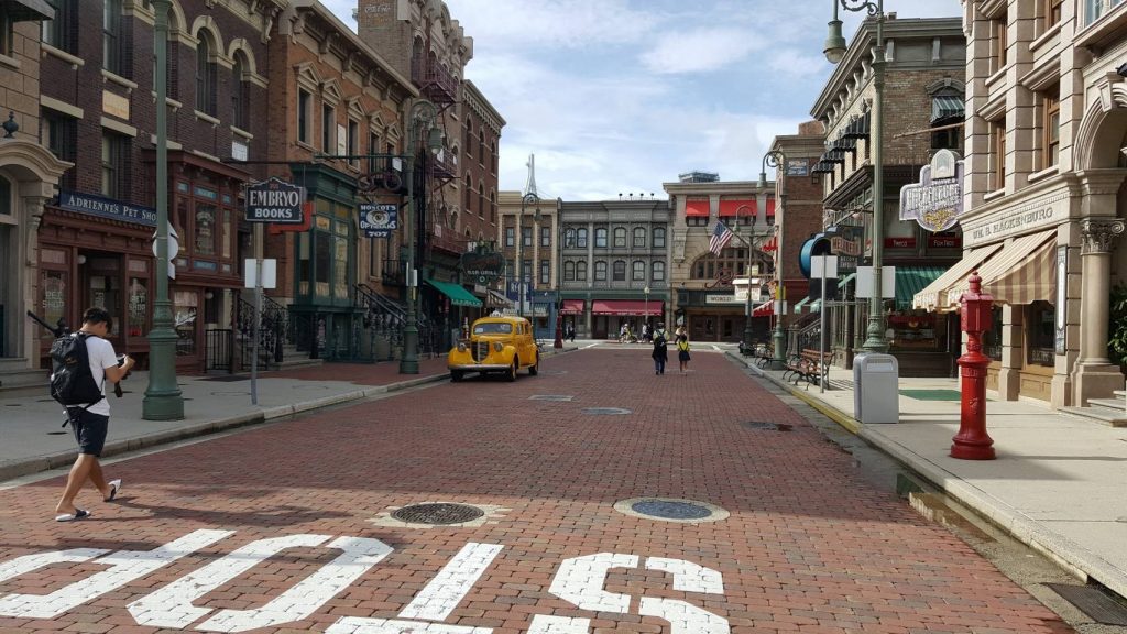 Inside the Universal Studio Japan Theme Park. One of the Streets within the Park. 