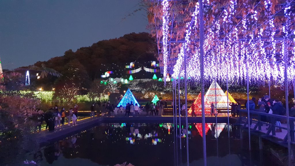 Led lights at Ashikaga Flower Park during Christmas