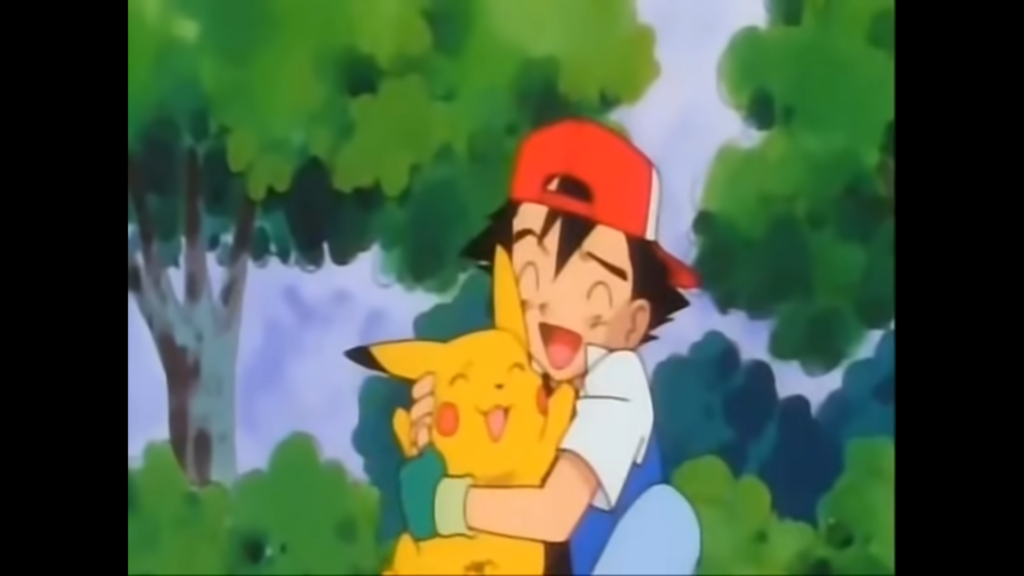 pikachu and Ash hugging in Pokemon one of My Top 5 Favourite Japanese Anime