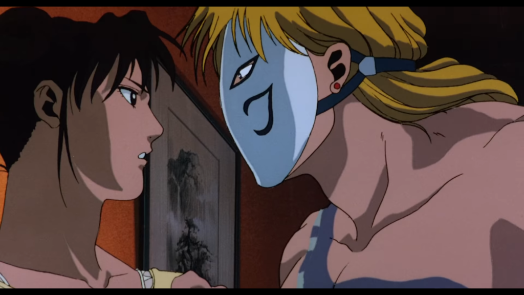 Chun-Li and Vega face to face in Street Fighter II The Animated Movie one of My Top 5 Favourite Japanese Anime.
