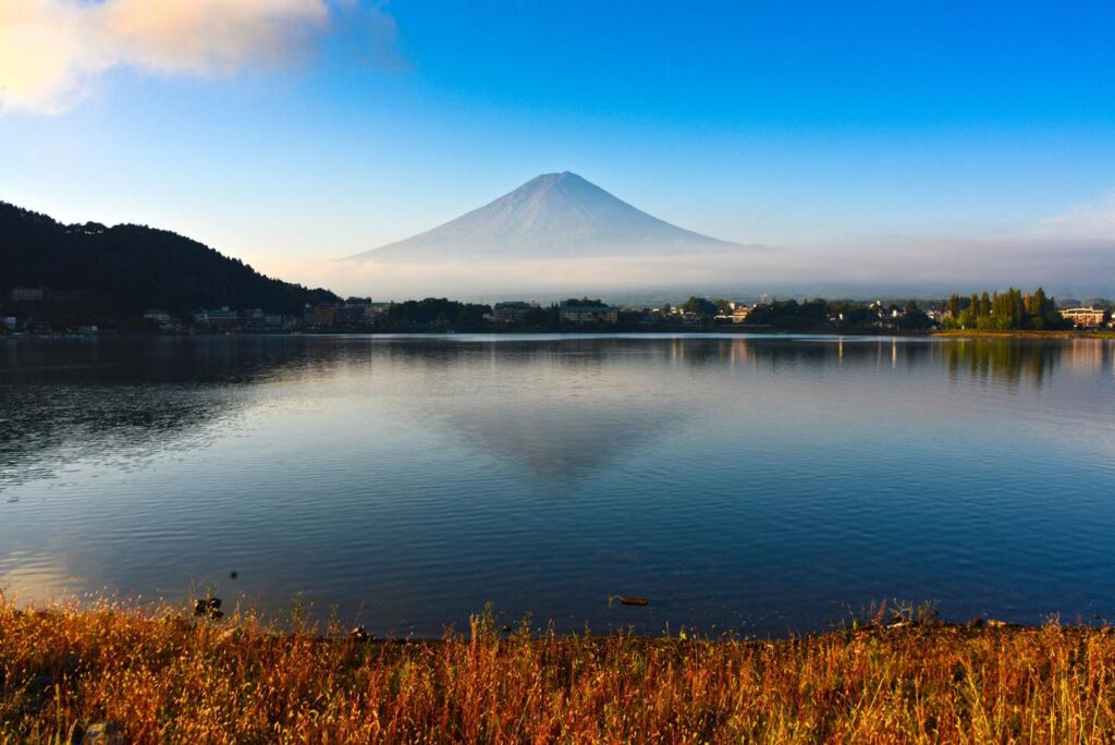 Mount Fuji at sunrise in Japan